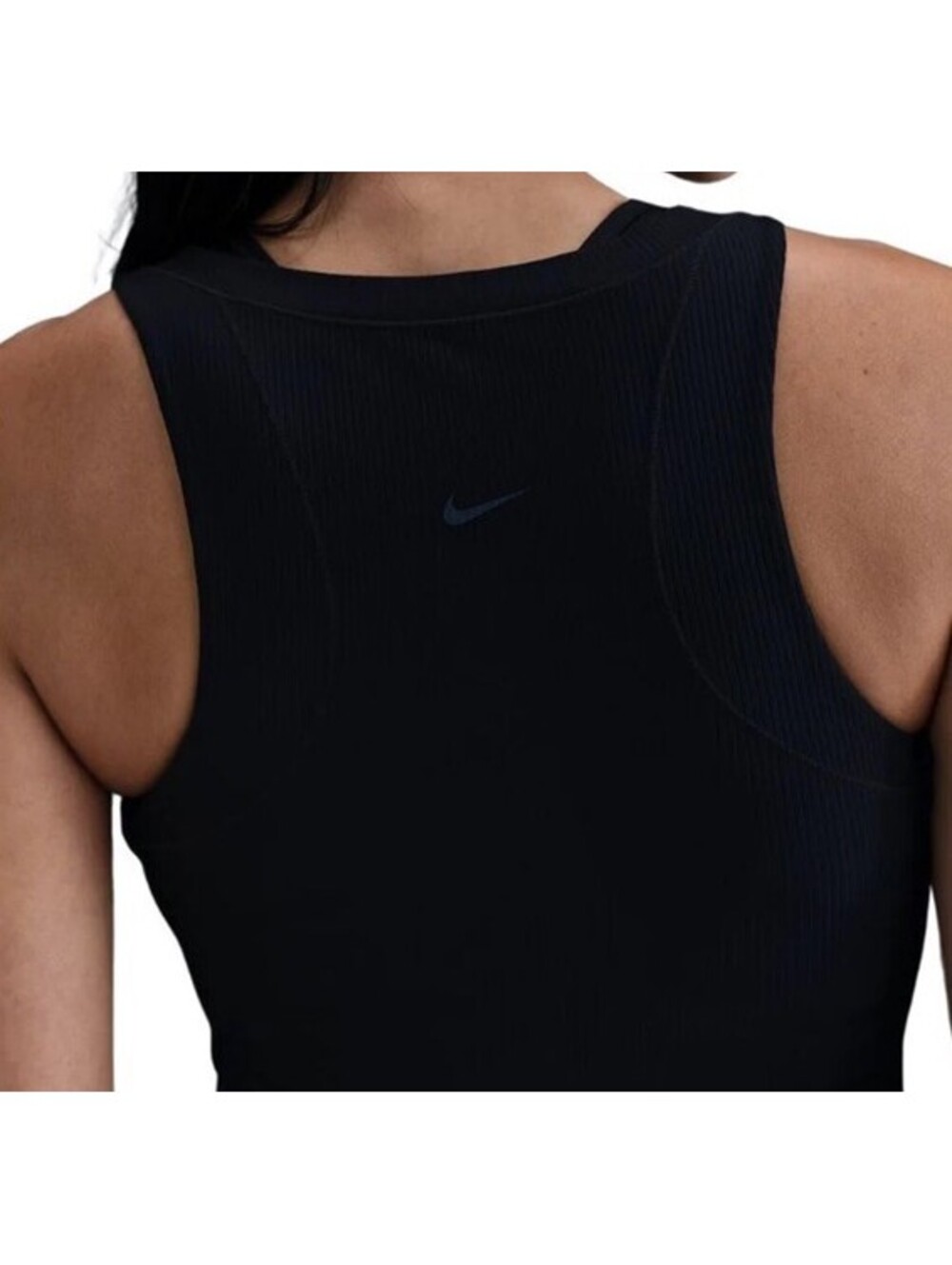 $65 Nike Women's One Fitted Dri-FIT Cropped Tank Top Black HF2765 010 Black S